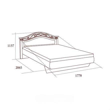 ДЖОКОНДА Кровать 1600 б/ножной спинки