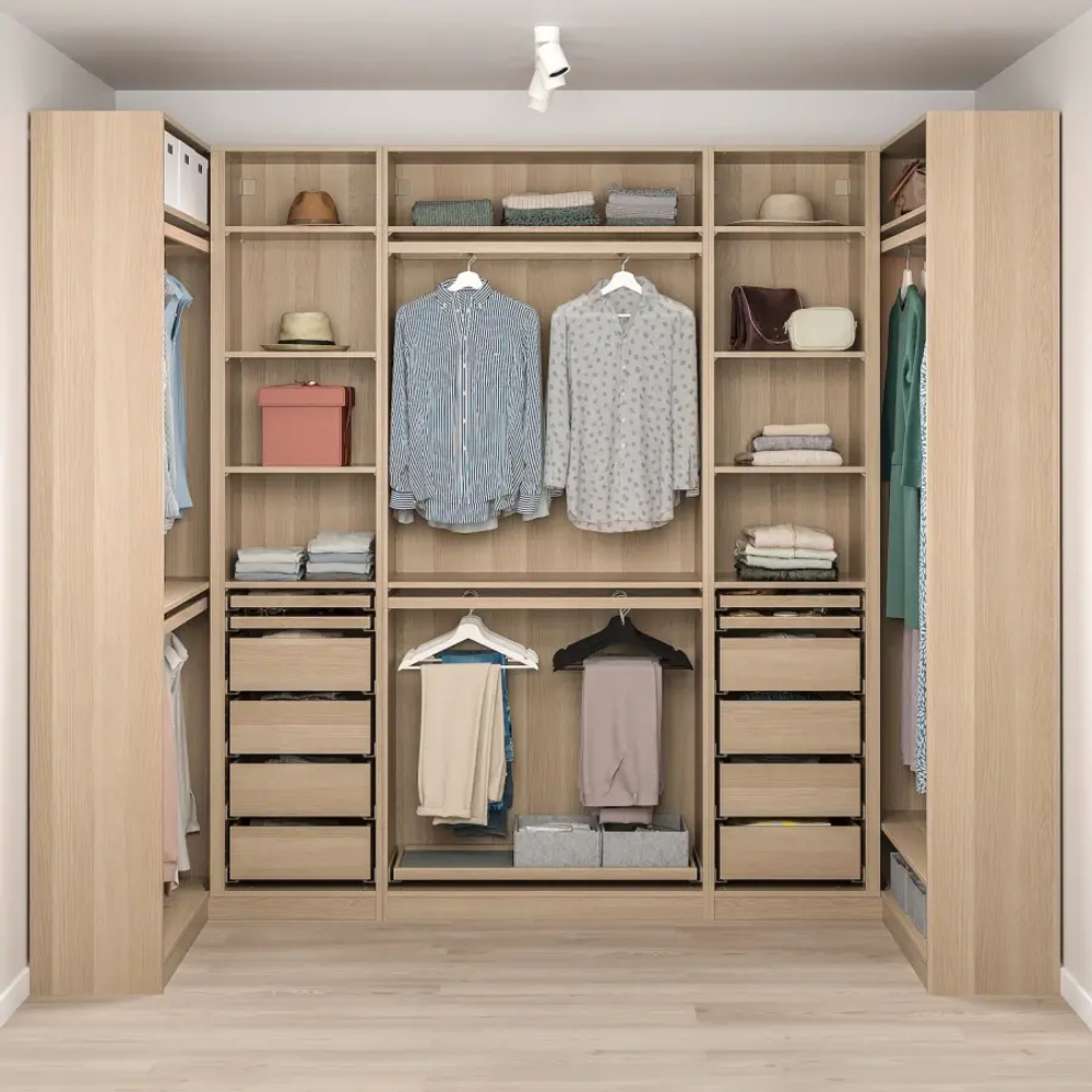 Гардеробные системы - PAX IKEA/ ПАКС  ИКЕА, 113/276х113/236 см, под беленый дуб