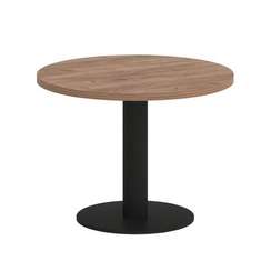 First Стол журнальный круглый KSJ-1 Дуб Табак/Металл Черный 600*600*450