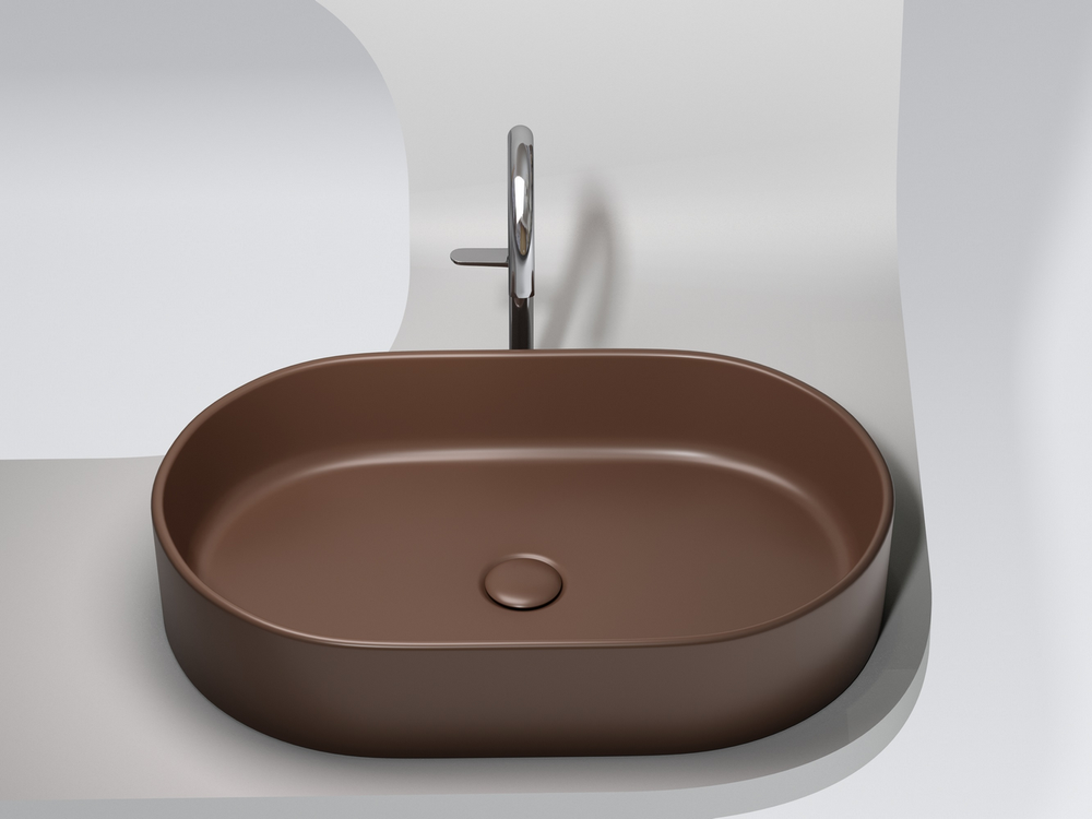 Умывальник чаша накладная овальная (цвет Темно-x