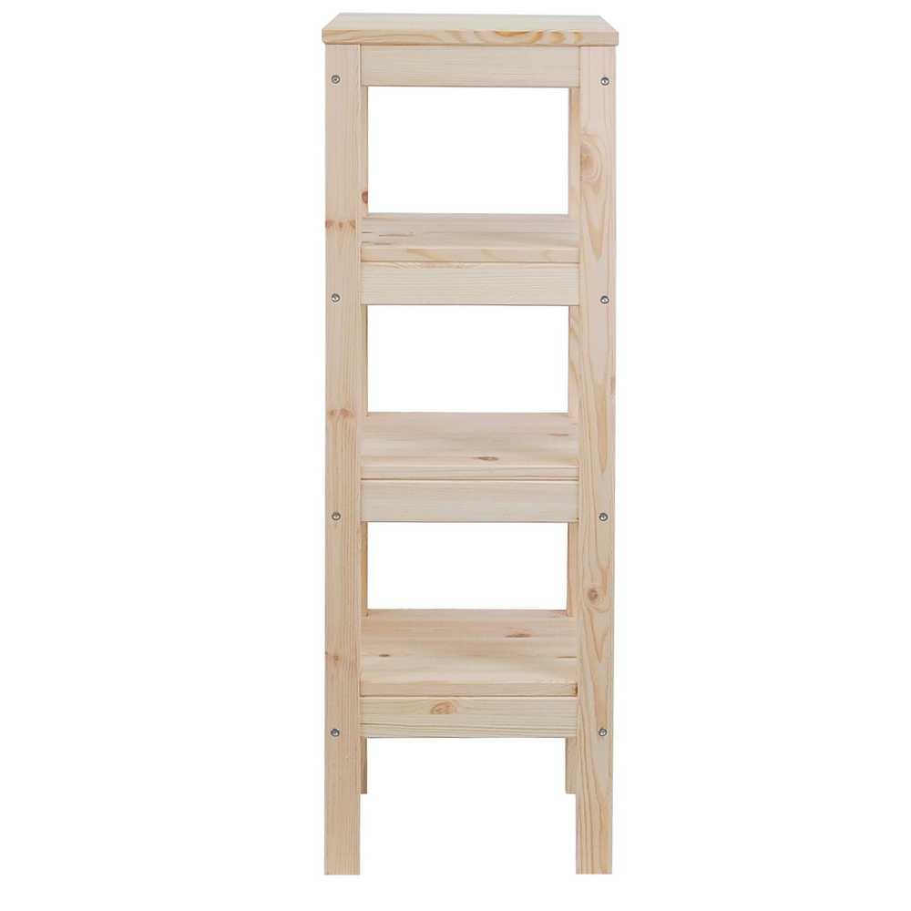 Стеллаж из массива сосны Ральф в скандинавском стиле, натуральная отделка