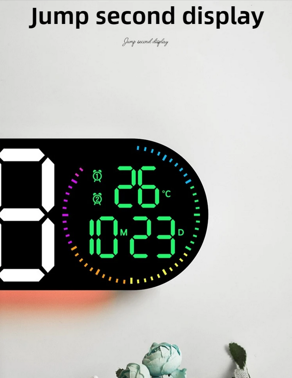 Часы-будильник настоль-настенные LED 5509 Black-White