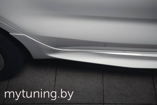 Накладки на пороги до брызговиков для Kia Rio IV