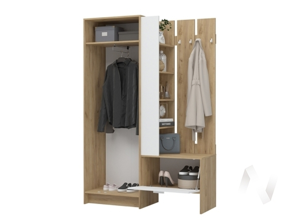 Прихожая Ирис (дуб крафт золото/белый)