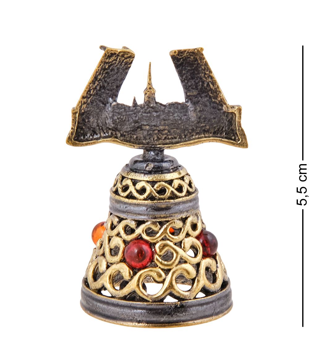 AM-3779 Колокольчик «Санкт-Петербург» (латунь, янтарь)