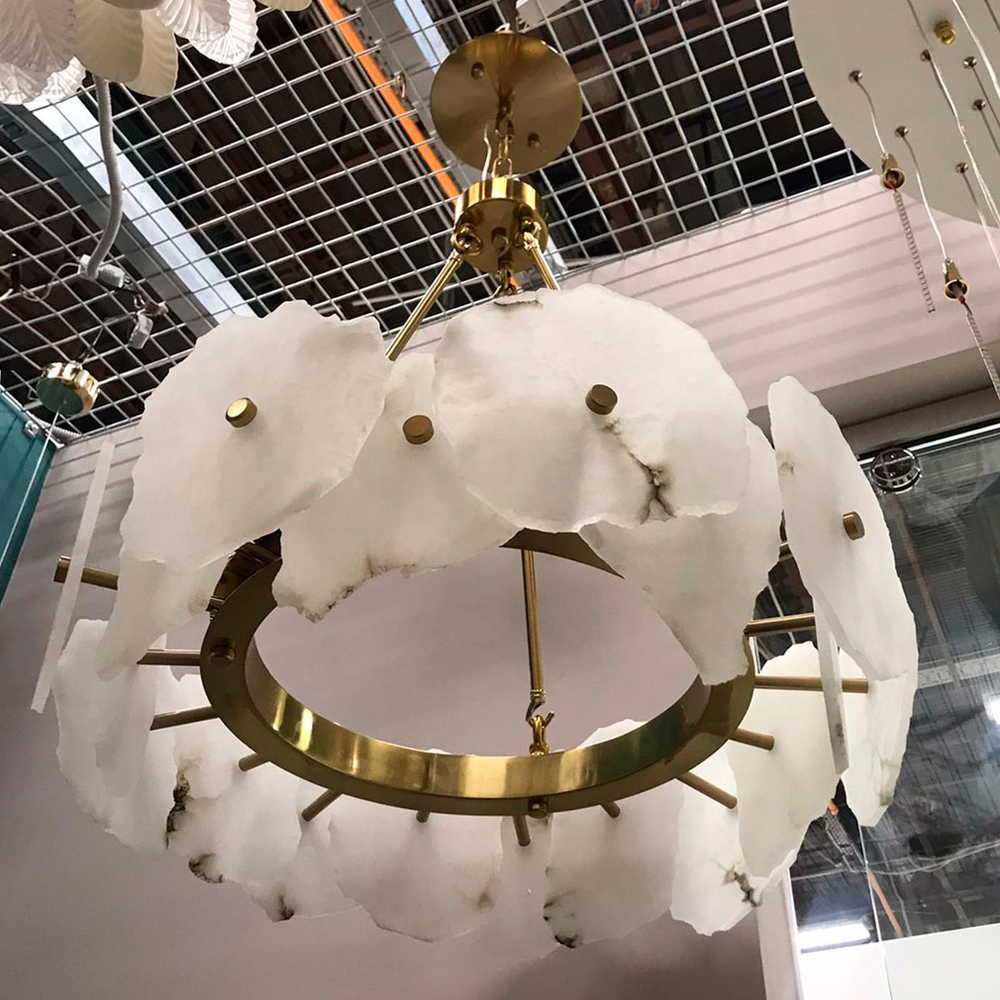 Люстра Cloyd KNOSS-A C1 / Ø60 см - алебастр - латунь (арт.10919)