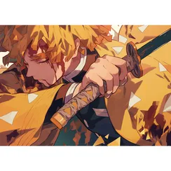 Постер Zenitsu Agatsuma - Demon Slayer
