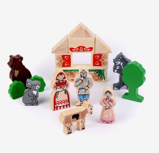 Конструктор деревянный Сказка, Смоляной бычок 17 элементов