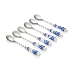 Spode - Набор из 6 итальянских ложек синего цвета, 15 см. / артикул   BLI1101-X  / GTIN 749151502192
