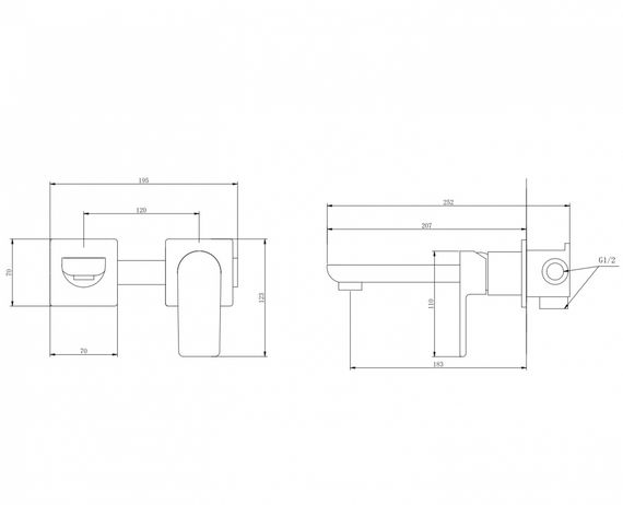 Смеситель ABBER Weiss Insel AF8082FW для раковины скрытого монтажа, белый матовый