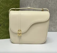 Кожаная сумка через плечо Gucci белый