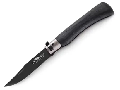 Нож складной Old Bear Total Black XL, сталь 1.4060, PTFE, чёрный ламинат