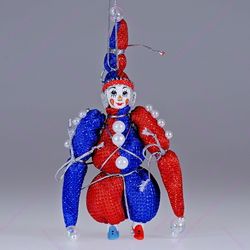 Ёлочная игрушка Двухцветный гномик