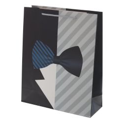 GAEM Пакет подарочный M (бумага, плотность 210г/м2, блок микс 12шт), L26 W10 H32 см, 3в.