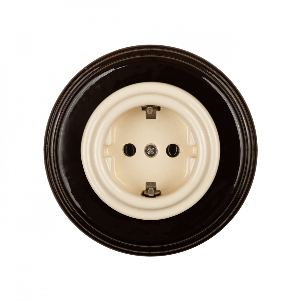 Рамка 1 постовая, керамика, цвет коричневый BF2-610-02