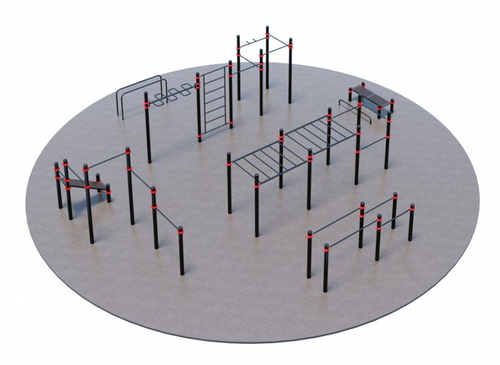 Проект Дворовая площадка для Воркаут и ГТО 2-3 (Ø14 м)