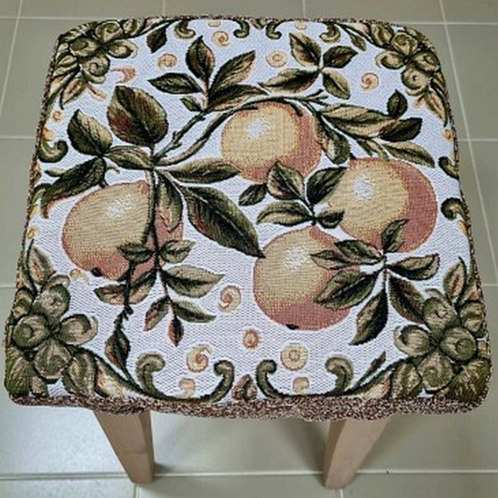 Чехол гобеленовый для табурета "ДВ.", дизайн: 596, размер 32*32см, Россия.