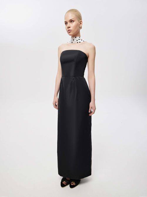 Платье макси из греческой тафты