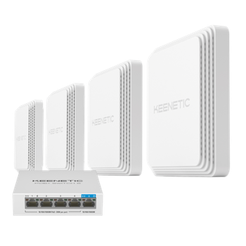 Комплект Mesh Wi-Fi-система Orbiter Pro Pack + Keenetic PoE+ Switch 5 - каталог keenetic