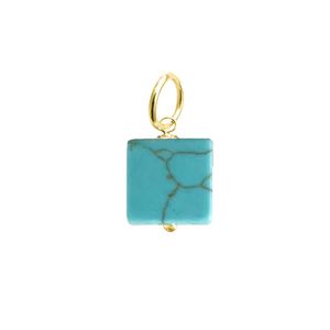 Подвеска Куб из камня ( howlite )