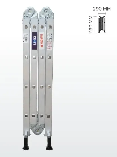 Лестница-трансформер "KROFT" 4х4 алюминиевая