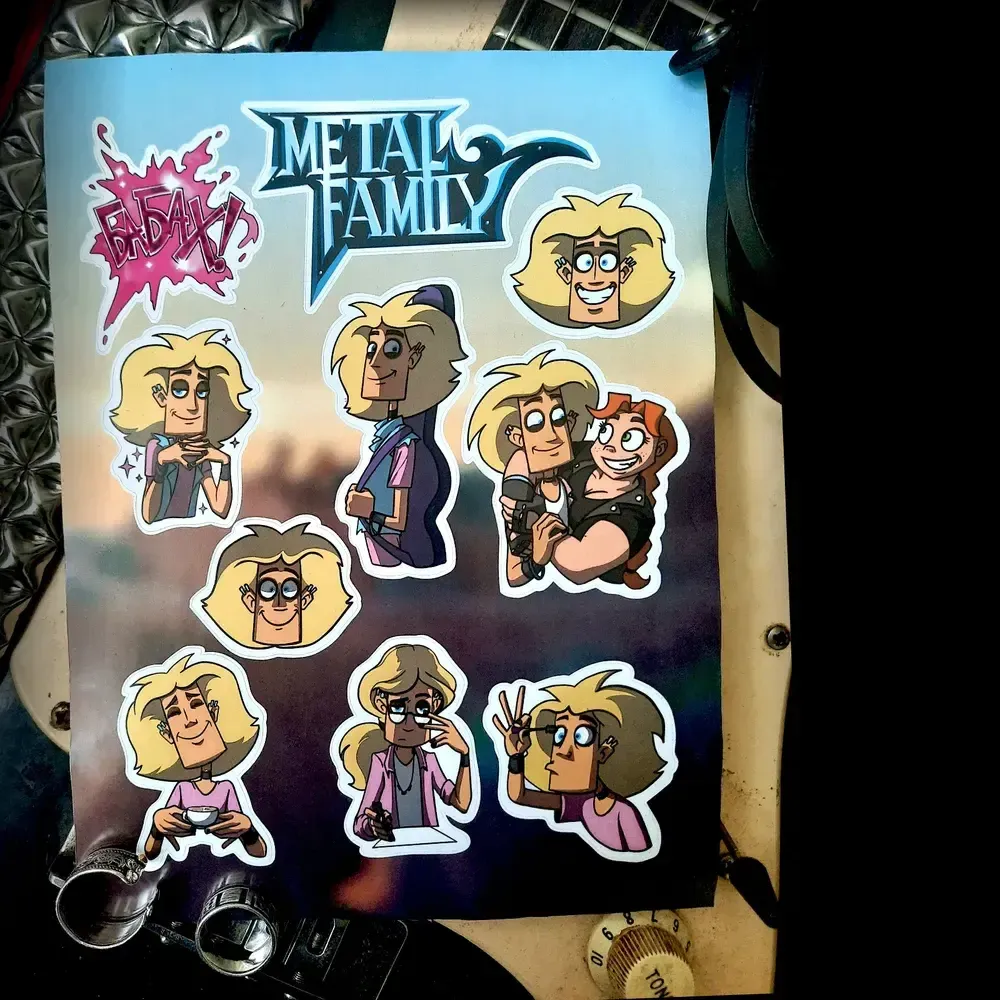 Стикерпак Metal Family. Глэм