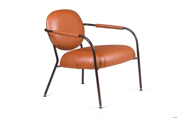 Лаунж-кресло Ego, коричневая экокожа