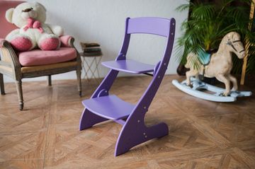 Растущий стул «Павлин» для детей - Фиолетовый, Деревянный 49x47x85