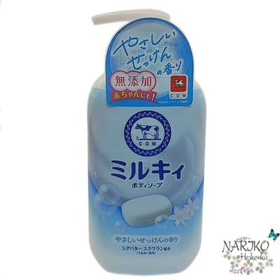 Жидкое молочное пенное мыло для тела COW BRAND Milky с маслом ши и нежным ароматом свежести, 500 мл.