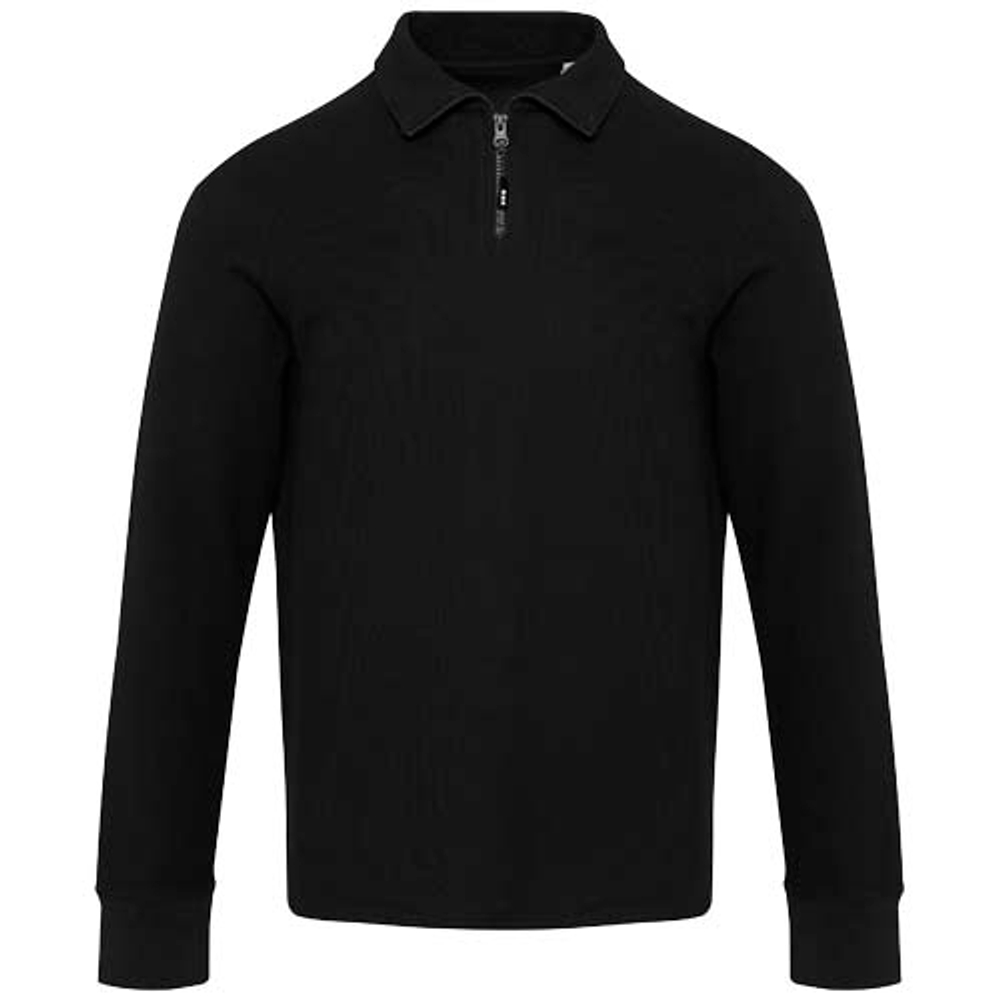 Apollo унисекс поло с длинным рукавом и застежкой-молнией на половину длины
