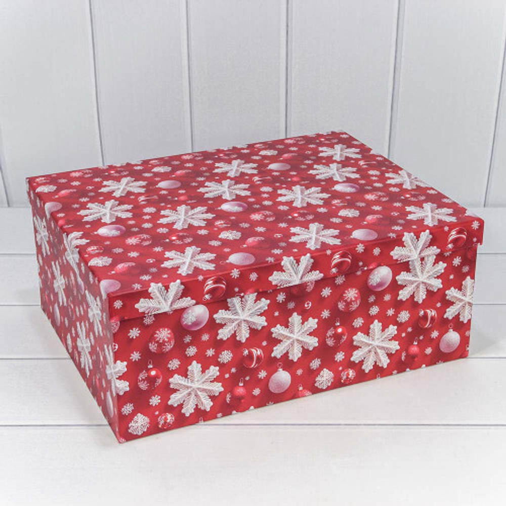 Коробка 42.5 х 33 х 17.6 см Набор 15 шт "Новый год" (Красный)