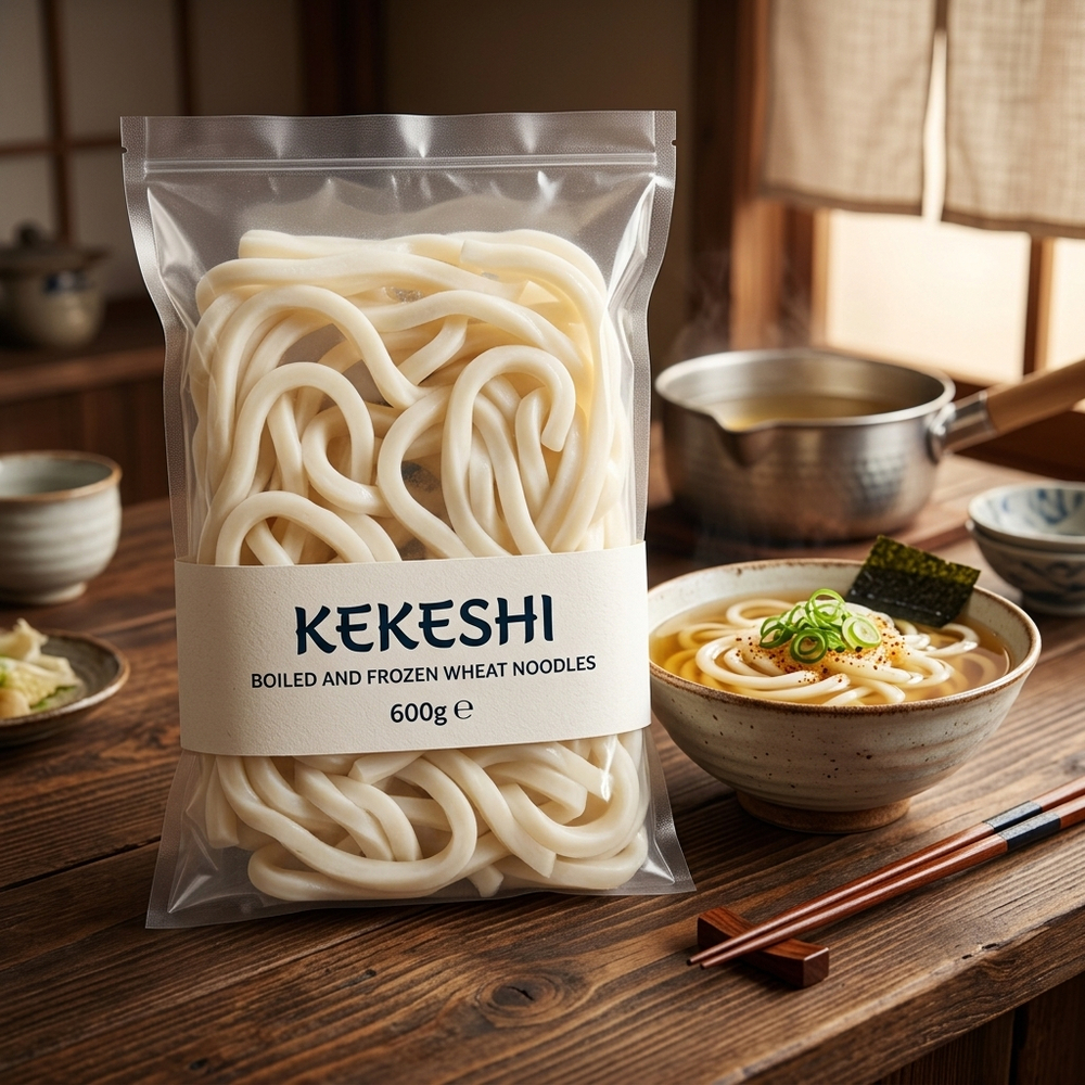 Лапша пшеничная, варено-мороженая "Kekeshi" 600 гр (Россия)