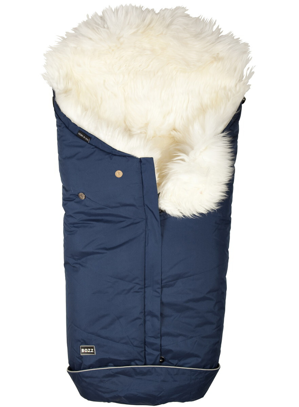Конверт Bozz из овчины с длинным ворсом 20-2015-4 синий\белый