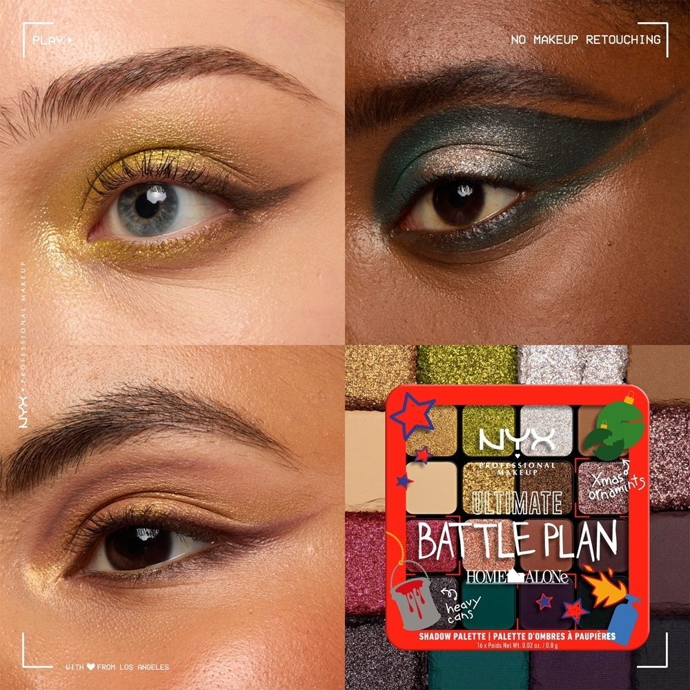 NYX Professional Makeup Home Alone Ultimate Battle Plan - палитра теней для век, 16× 0,8 g