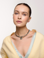 Колье "Pearl hematite coin bicolor"