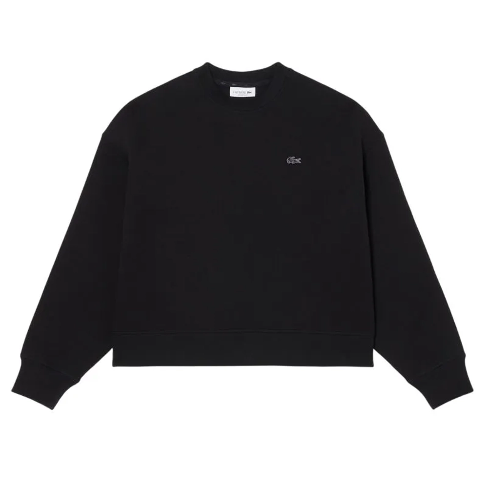 Женская Кофта теннисная Lacoste Oversized Double Face Jersey - black