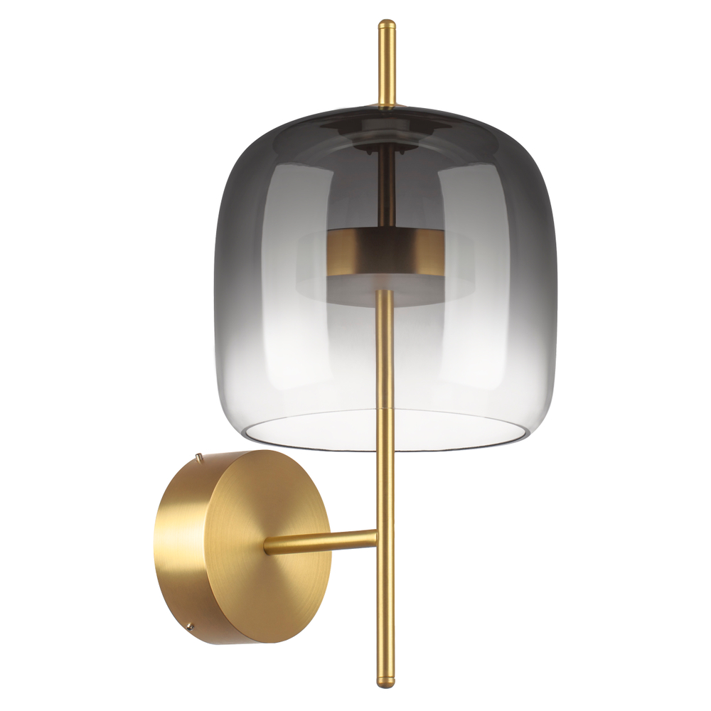 804618 Бра CUPOLA LED 9W 450LM ЗОЛОТО/ДЫМЧАТЫЙ 3000K