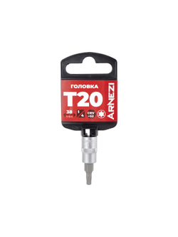 Головка 1/4" со вставкой TORX T20 L=38, ARNEZI R0004420