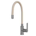 Смеситель для кухни 35к MIXLINE ML35-095 гибкий излив, б/отв, боковая, бежевый