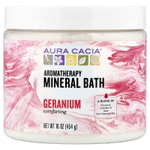 Aura Cacia, добавка для ванны с ароматерапевтическими минералами, герань, 454 г (16 унций)