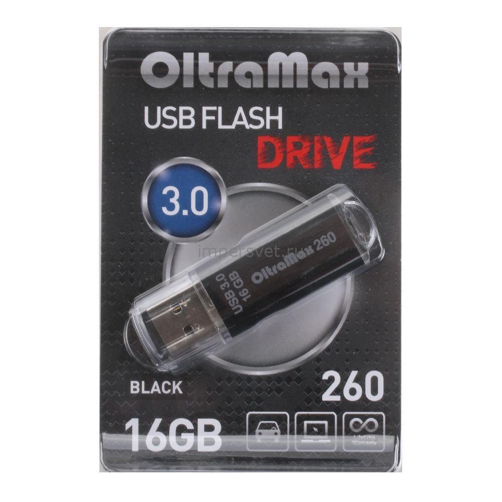 USB Флешка 16GB OltraMax 260, USB 3.0, синяя