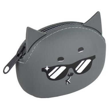 Кошелёк для банкнот и монет Феникс+, арт.64596/ 24 КРУТОЙ КОТ (9х7х3,5 см, силикон, молния, шелкография, ПЭТ-пакет)
