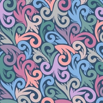 РАЗНОЦВЕТНЫЕ АБСТРАКТНЫЕ ЗАВИТКИ