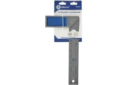 Угольник КОБАЛЬТ столярный 250 мм, нерж.сталь ,чугунное основание