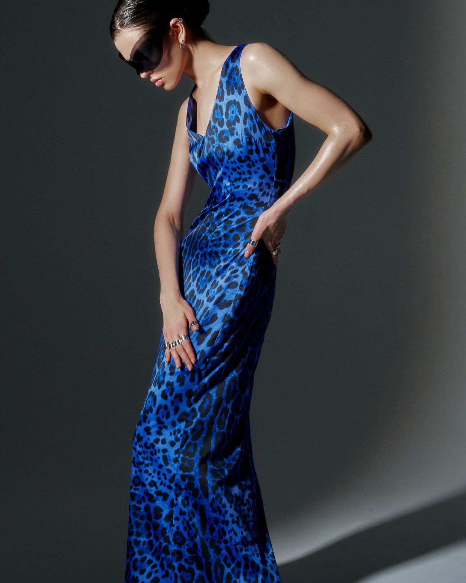 платье row, синий