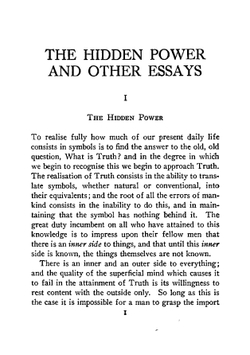 The Hidden Power | Thomas Troward