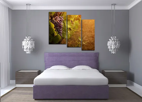 Модульная картина "Виноградная гроздь"