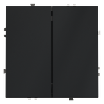 Выключатель с самовозвратом встраиваемый VOLTUM S70 двухклавишный 10А, (графит)