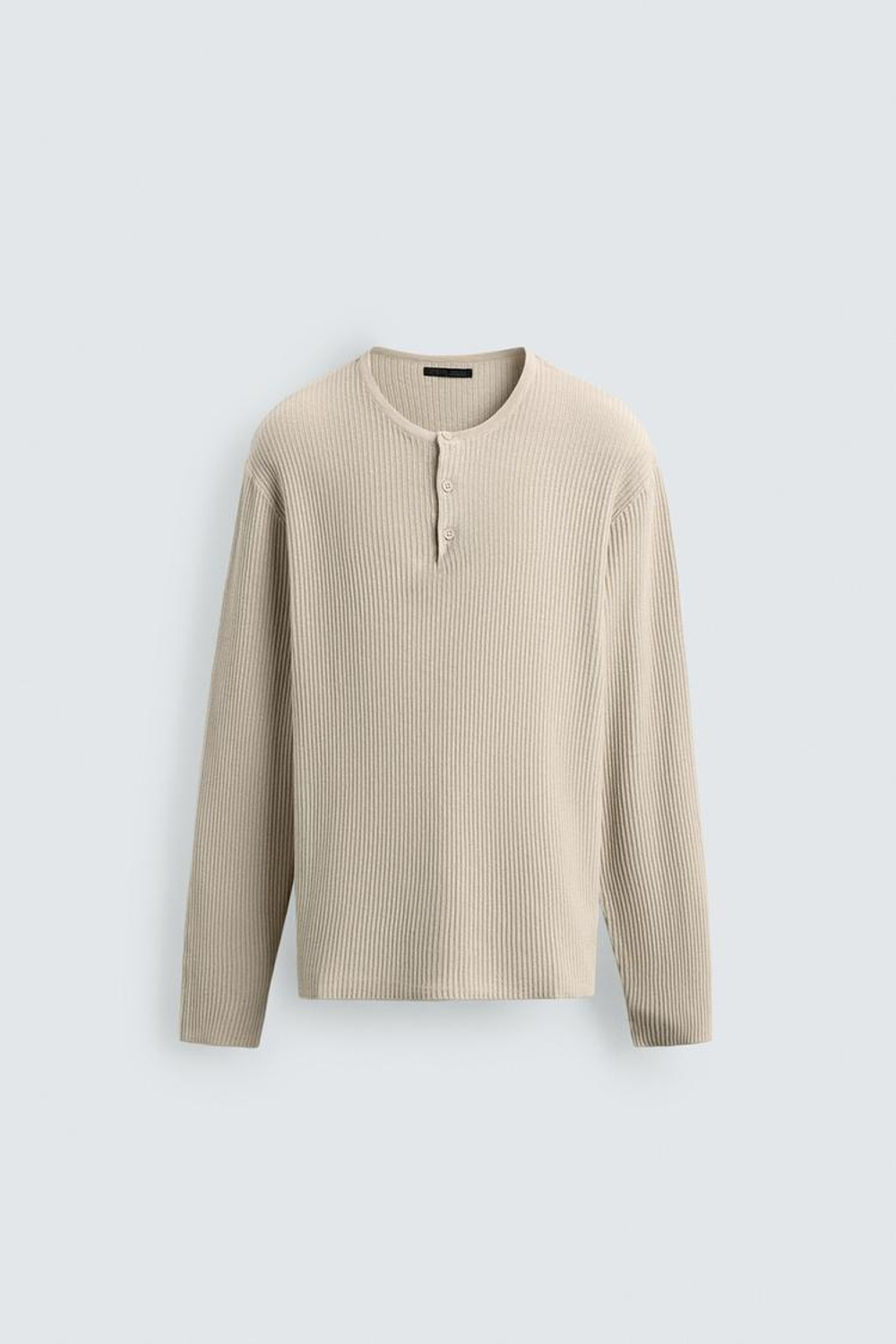 ZARA СВИТЕР С РЕЛЬЕФНОЙ ТКАНЬЮ И ОТЛОЖНЫМ ВОРОТНИКОМ, ЭКРЮ