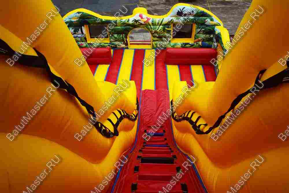 Коммерческий батут-горка "Царь зверей-2", 11*7*7,5 м